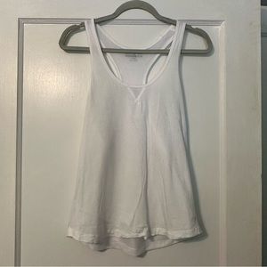 White Jersey Back Workout Tank Top - size small